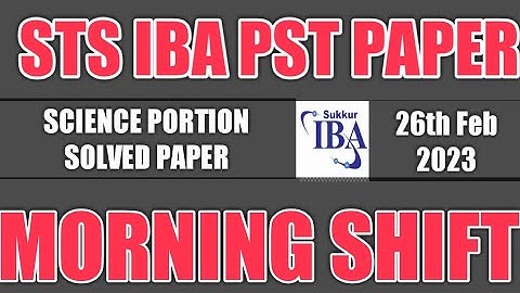 Today IBA PST SOLVED PAPER |  26-02-2023
