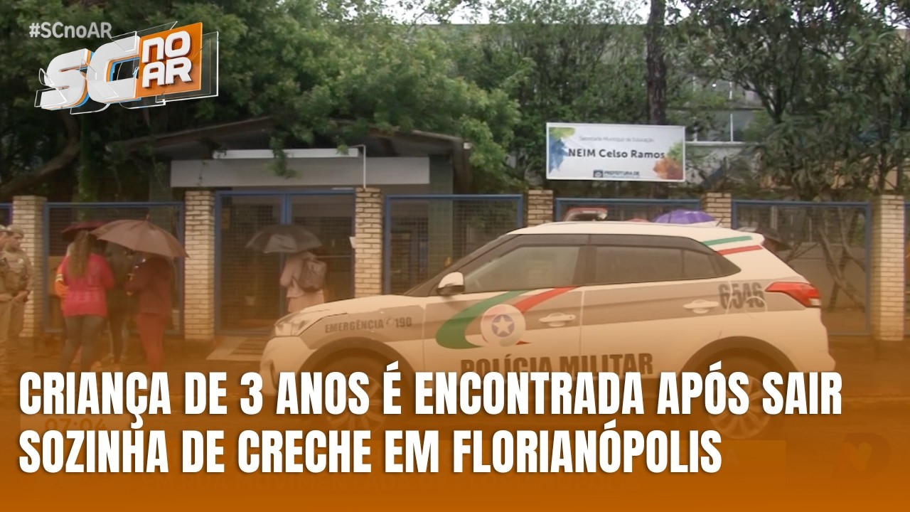 Menina sai sozinha de creche e caminha até rua movimentada em Florianópolis