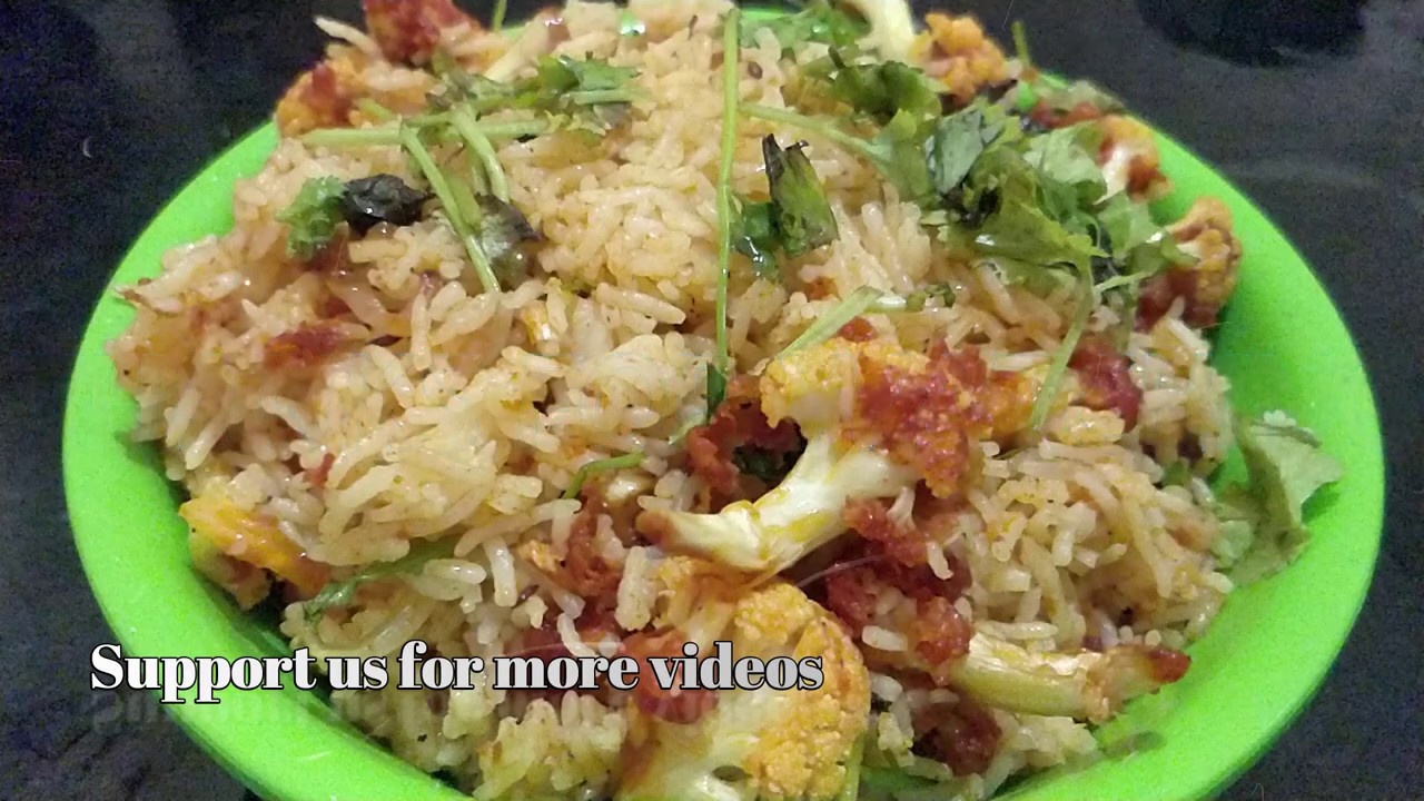 Spicy Chilli Gobi Fried Rice/Manchurian Cauliflower Fried Rice - YouTube