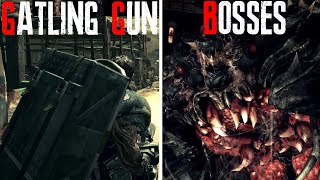 Resident Evil 5 - Gatling Gun DESTROYS All Bosses | No Player Damage, Professional Difficulty |