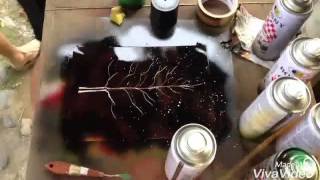 Spray Paint Art - Christmas Tree! :)