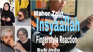 Alip BaTa Drum Unik Tercipta Harmoni ' Insyaallah-Maher Zain ' Fingerstyle Reaction ( Sub Indo )