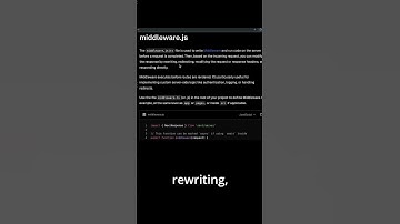 What is Middleware in Next.js, really? #nextjs #reactjs