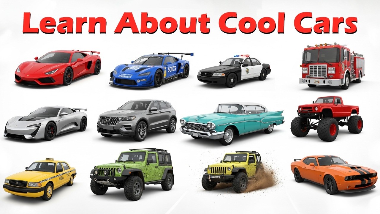 Cold Car Names Learn About Cool Cars | Car Names | #fun #education #learning #cars # ...