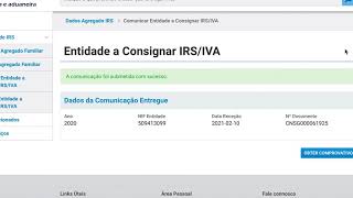 Como escolher a Entidade a Consignar IRS/IVA?