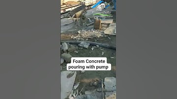 Cellular Lightweight Foam Concrete Blocks pouring with pump #civilengineering #construction #shorts