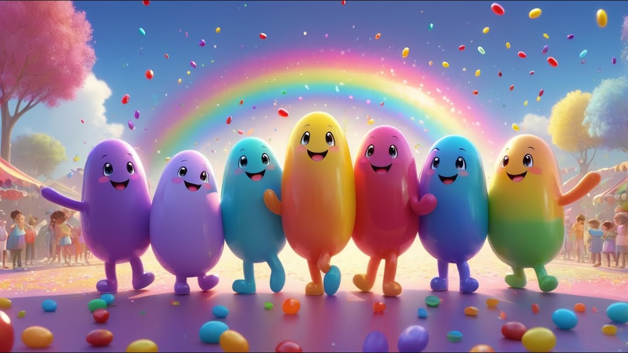 "Jelly Beans Song for Kids | Colorful Candy Rhyme | Fun Learning & Dancing | Preschool Songs"