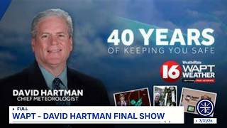 WAPT - Chief Meteorologist David Hartman's Final 6pm Newscast - 7/31/2026
