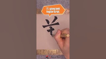 Daily Character Challenge 羔 #inkdifferentstudio #calligraphyart #learncalligraphy #learnchinese