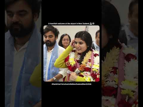 A heartfelt welcome at the airport in New Zealand 🙏🪷