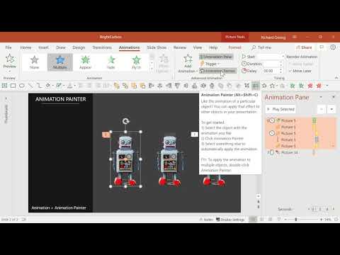 Using the PowerPoint Animation Painter