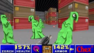 Doom Chex Quest (1996) E1M2: Storage Facility UV Tyson Speedrun 7:21