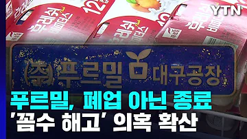 푸르밀 폐업 아닌 사업 종료 꼼수 해고 의혹 확산 YTN