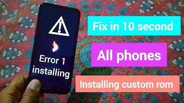 How to fix ERROR 1 in TWRP | custom rom error installing | twrp flashing error |