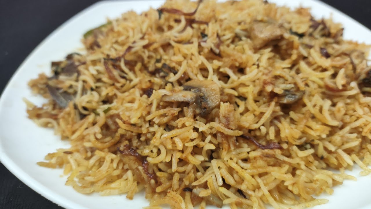 Perfect Mushroom Dum Biryani 
