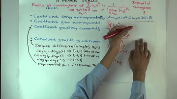 Rules for determining interval of convergence: exponential growth and decay