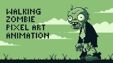 Walking Zombie Pixel Art Animation ft. Plants vs Zombies by PXLFLX