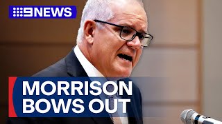 Former PM Scott Morrison farewell’s parliament | 9 News Australia