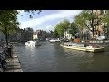 Walk around Amsterdam Netherlands. Prinsengracht Amstel Kloveniersburgwal Geldersekade.