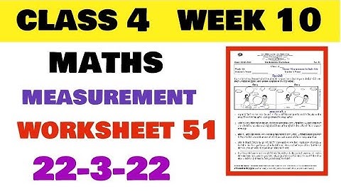 Class 4 Maths Week 10 worksheet 51 Maths सप्ताह 10 उत्तरसहित  class 4 Reading Campaignweek 10