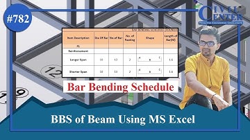 How to Find Bar Bending Schedule of Beam Using MS Excel| BBS of Beam