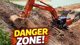 Famous This Hitachi Excavator Took a Risky Scoop — One Slip and It’s Over! Profile