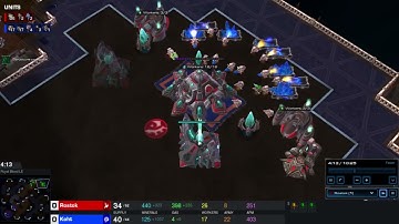 StarCraft2 Replay: ZvP Zerg keeps Protoss until the Dark Templar show up!