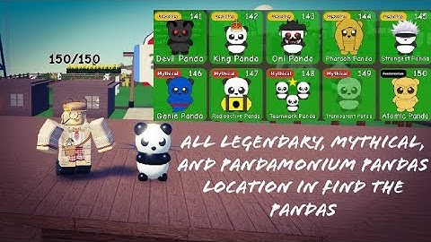 All Locations for Legendary, Mythical, and Pandamonium Pandas! | Roblox Find The Pandas