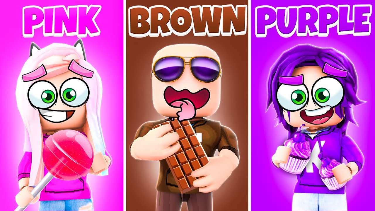 Челлендж «Ешь еду одного цвета»! | Roblox