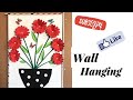 DIY floral wall hanging/ How to make wall hanging easily/ Easy way to make floral wall hanging.