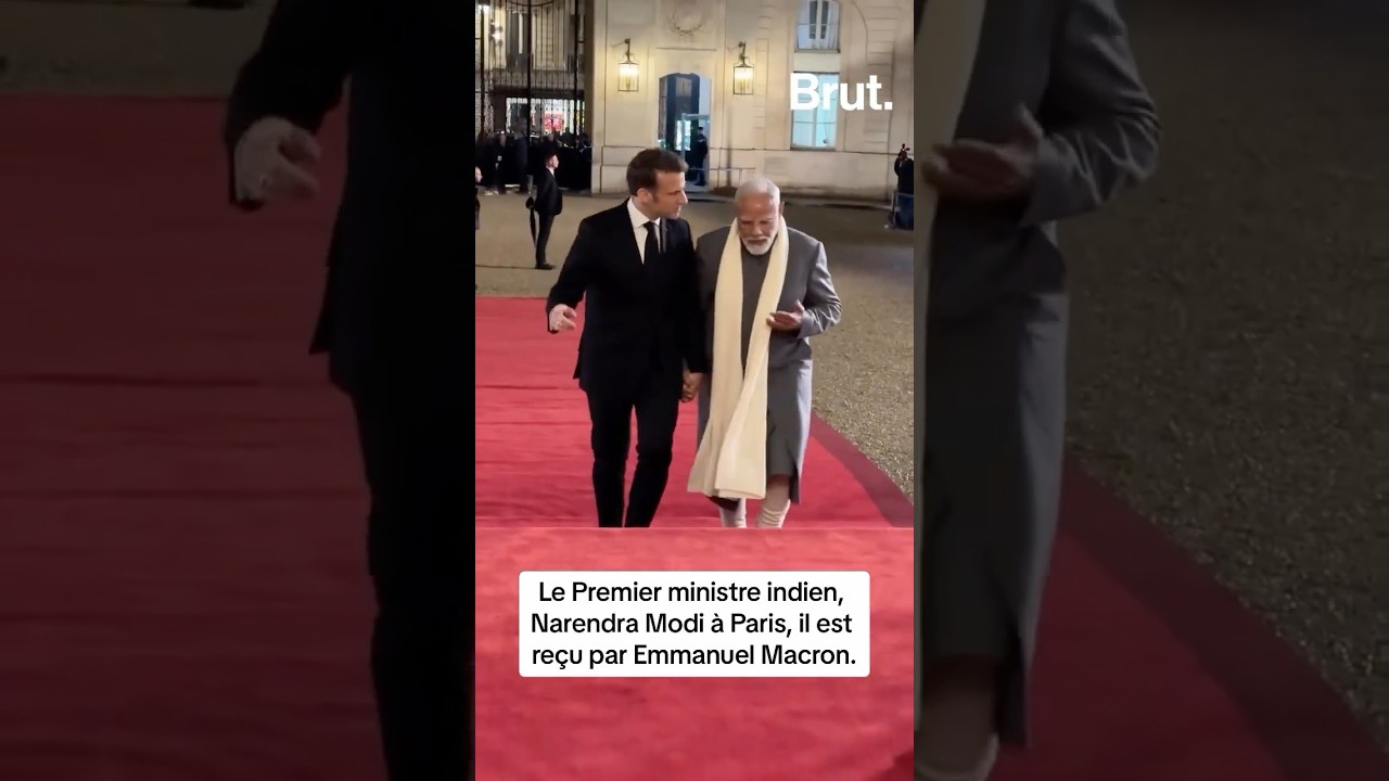 Le Premier ministre indien, Narendra Modi à Paris, est reçu par Emmanuel Macron.