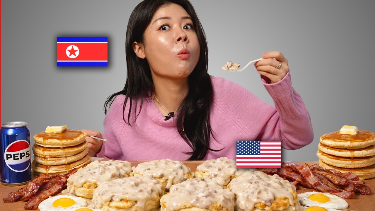 North Korean shocked by American Breakfast for the First Time