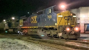 Ex. LMS C40-8W 7929 Leads CSX G971 Through Wilson, NC