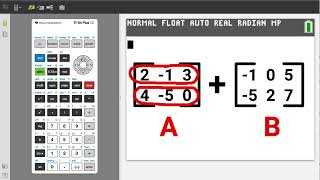 Adding and Subtracting Matrices on the TI 84 Plus CE