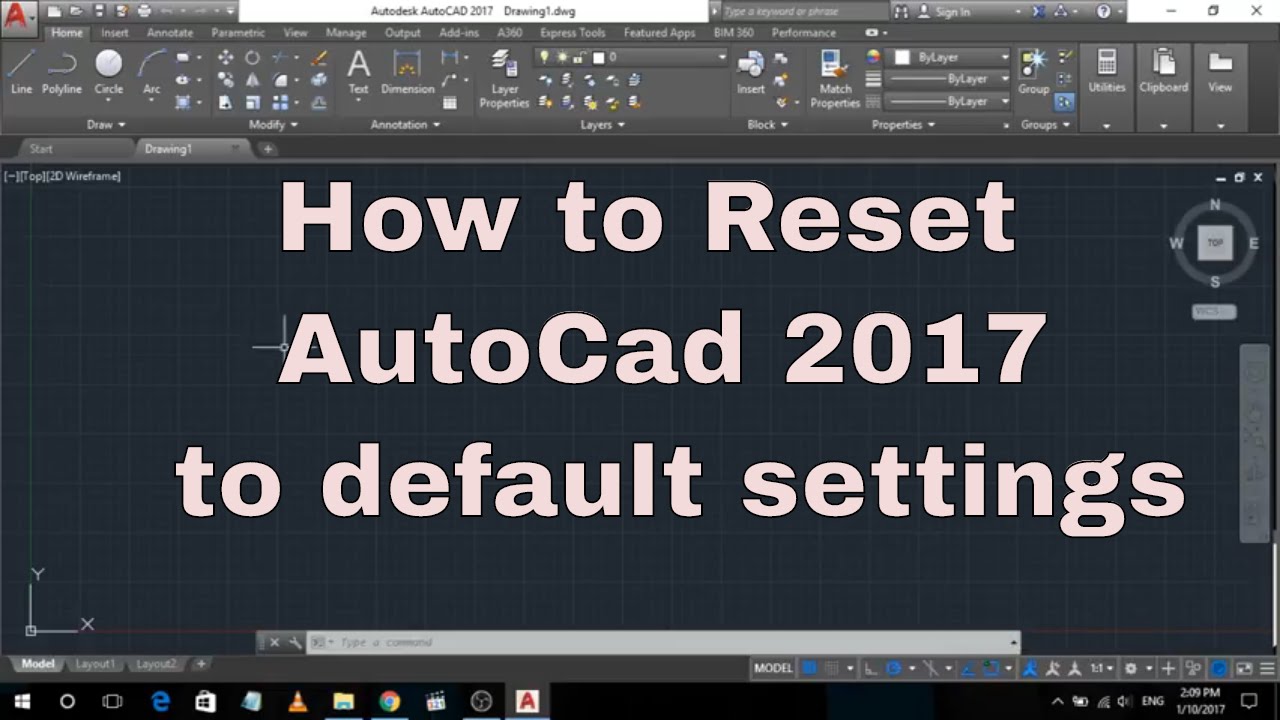 How To Reset Autocad Default Settings By Autocad 17 Tutorials Youtube