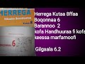 HERREGA KUTAA 8FFAA BOQONNAA 6 BARANNOO 2 KKOFA HANDHUURAAFI KOFA KEESSA MARFAMOOFI GILGAALA 6 2