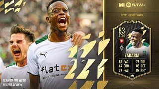 FIFA 22 IF ZAKARIA REVIEW | 83 TOTW ZAKARIA PLAYER REVIEW | FIFA 22 ULTIMATE TEAM