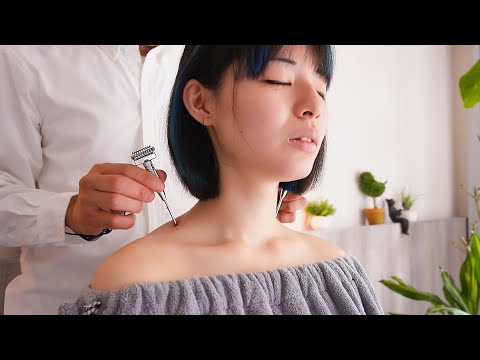 ASMR 首肩痛を和らげるツボマッサージで寝落ちしちゃう Massage therapy using acupuncture points