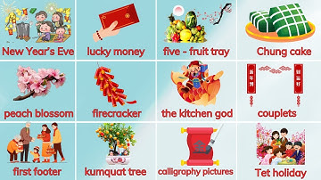 Dạy bé học tiếng Anh chủ đề Ngày Lễ Tết - Tet Holiday | Happy New Year |  Oh Vui Kids