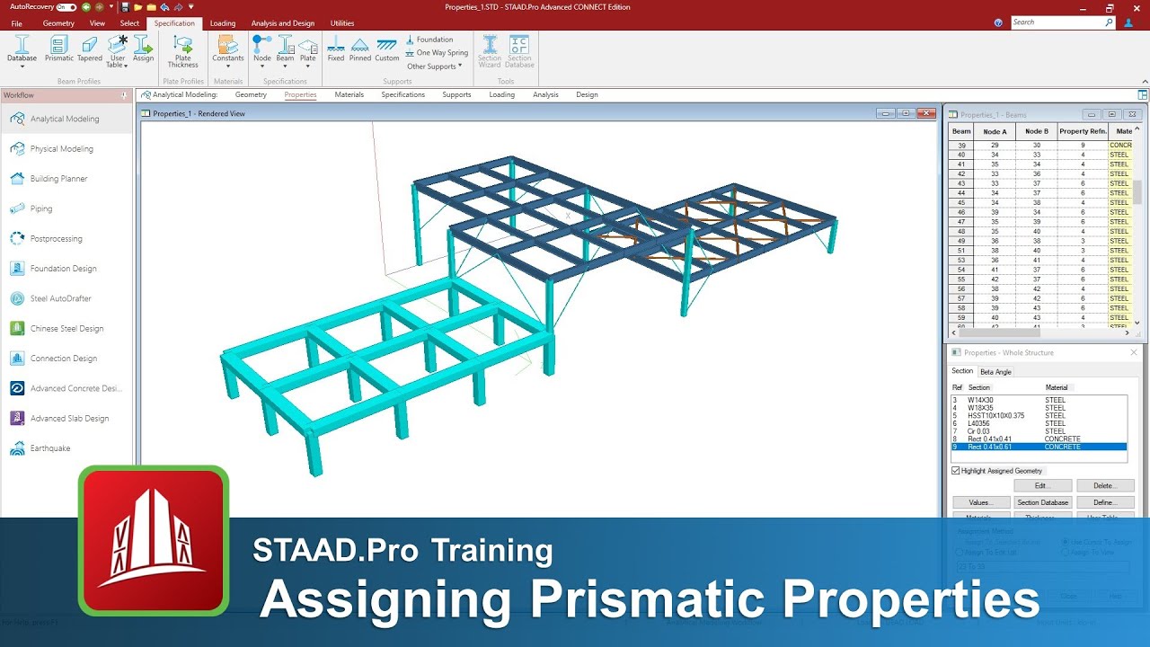 Property assign. STAAD Pro. Steel Clamp Design in STAAD. Offshore STAAD. Tube Section in STAAD.