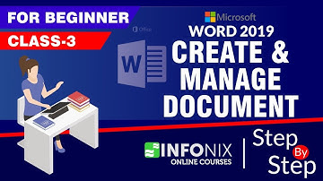 Class-3 | Create and Manage Document | Ms Word 2019 | Hindi