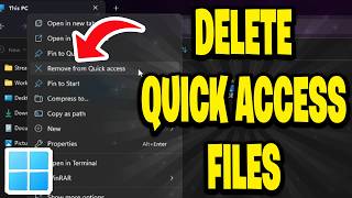 How To Delete Quick Access Files In Windows 10