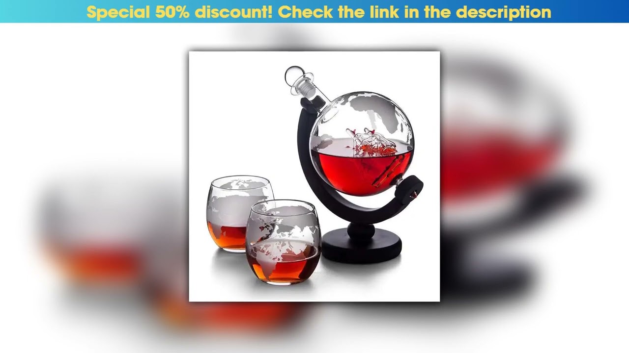 Exclusive Glass globe shaped decanter, whisky set, borosilicate glass sparkling wine bottle, cockta