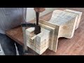 Amazing Extremely Creative Woodworking Idea  - Production Process Round Table For Garden At Workshop