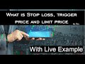 What is Stop Loss Order, Trigger Price & Limit Price | How to place stop loss in Angel Broking App