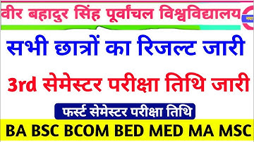 Vbspu News Today|Vbspu Exam Date 2022|Vbspu 3rd Semester Exam Date 2022|Vbspu Exam News