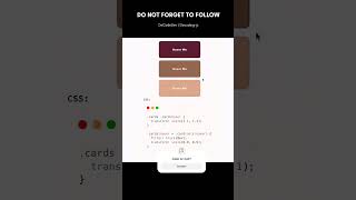 CSS Hover Animation || CSS tricks Part 26 #shorts #frontend #html5 #skills