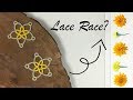 Needle tatting. Lace race. 2-colored pattern / Фриволите иглой. Кружевной бой. Двухцветный мотив