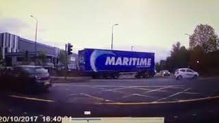 UK Bad Driving Truck Near Miss!