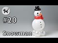 バルーンアートの作り方 #20 (雪だるま) / Snowman - How to Make Balloon Animals #20